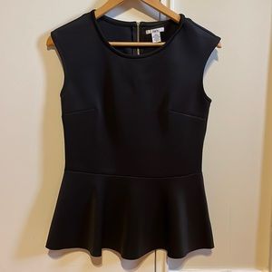 Bar III peplum black tank top